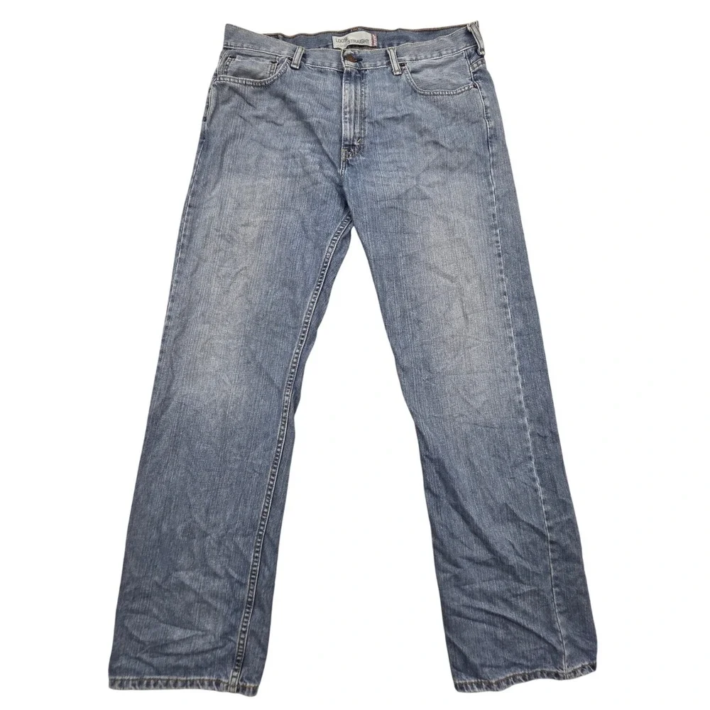 Levis 569 Loose Straight Jeans Mens 36x34 Blue Denim Medium Wash Y2K